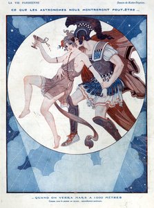 1921年10月29日の「ラヴィパリジェンヌ」からの若い女性を呼ぶ火星